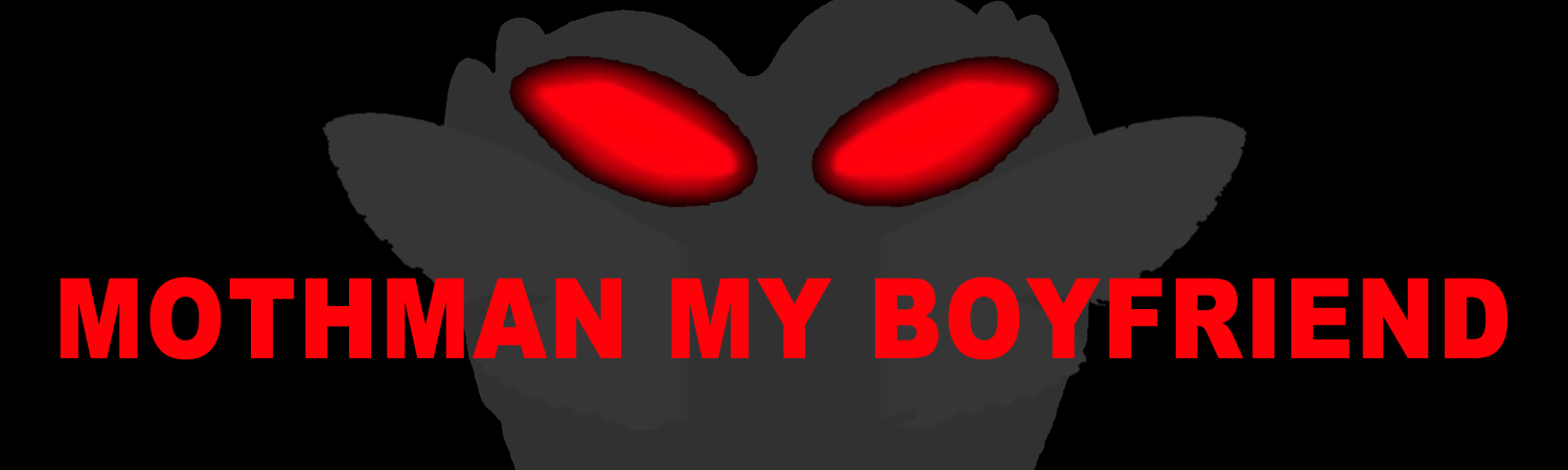 Mothman My Boyfriend Custom Vinyl Sticker, Window Cling or Magnet in UV Laminate Coating