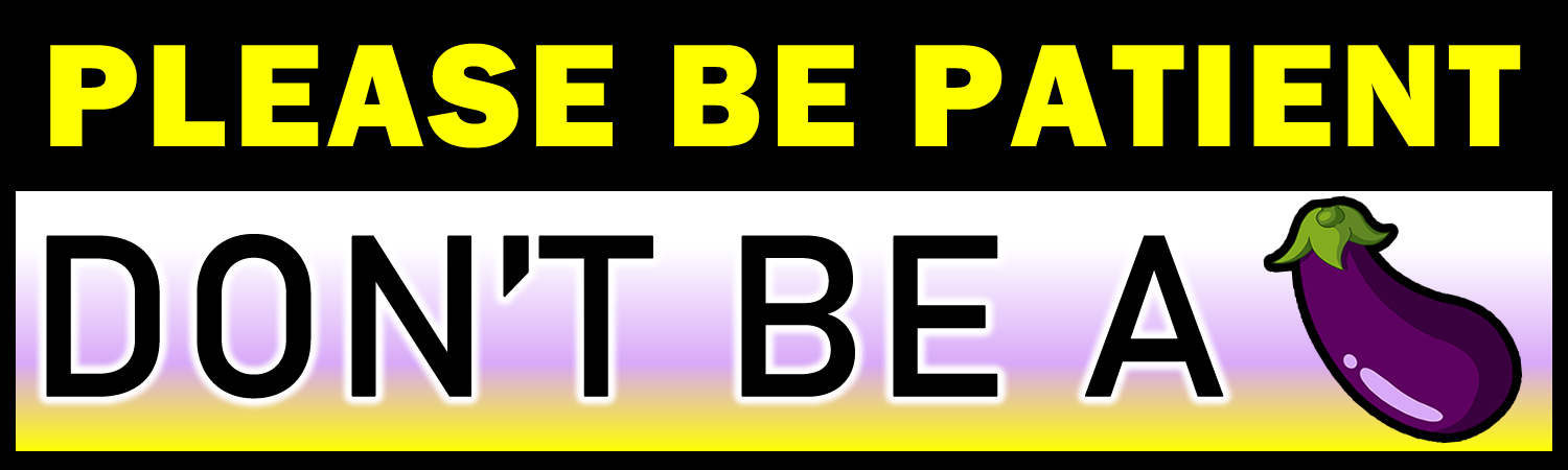 Please Be Patient Vinyl Bumper Sticker, Window Cling or Bumper Sticker Magnet in UV Laminate Coating