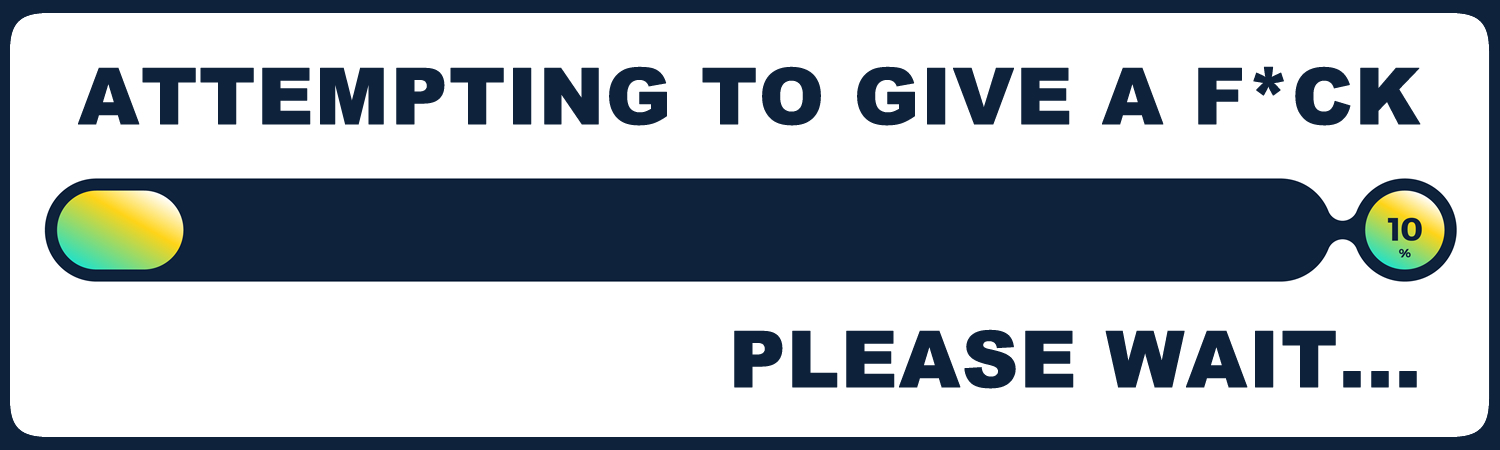 Attempting To Give A F*CK Vinyl Bumper Sticker, Window Cling or Bumper Sticker Magnet in UV Laminate Coating