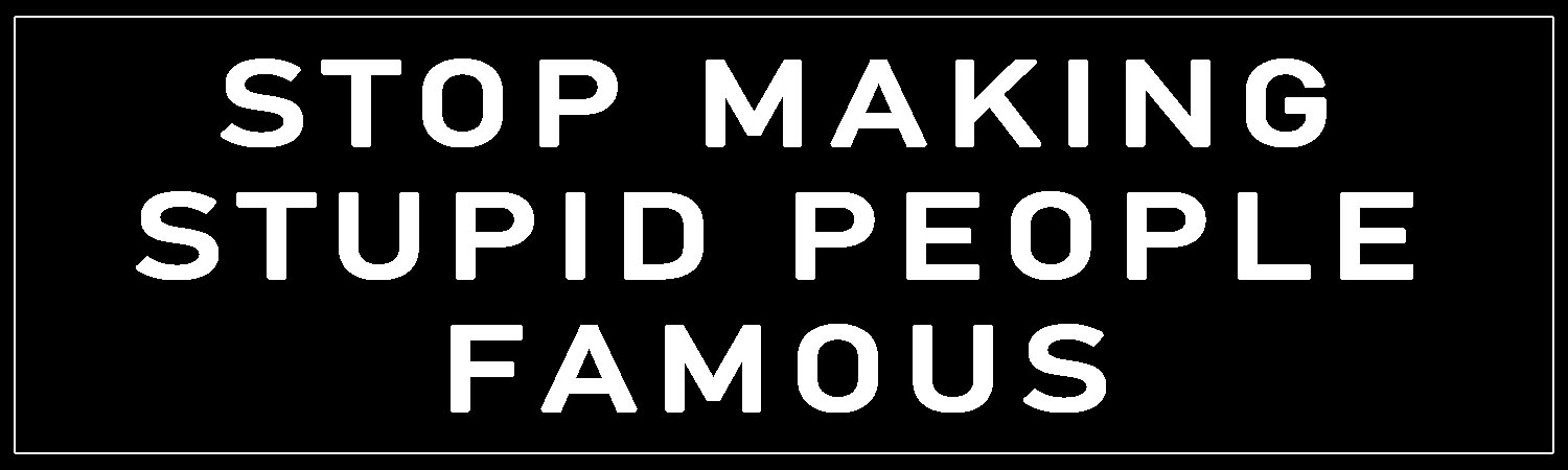  Stop Making Stupid People Famous  Vinyl Bumper Sticker  Window Cling or Bumper Sticker Magnet in UV Laminate Coating