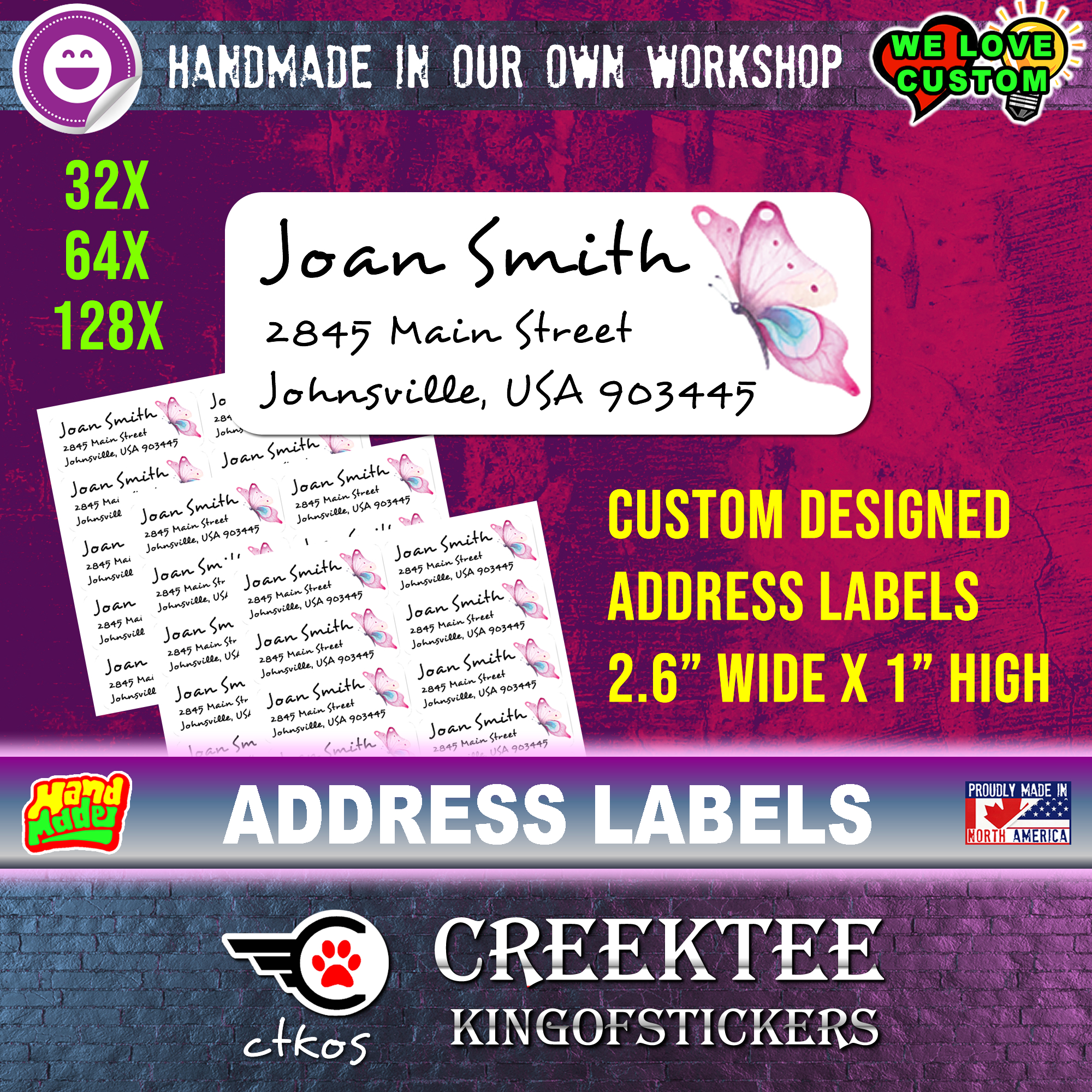 Custom Designed Address Labels 