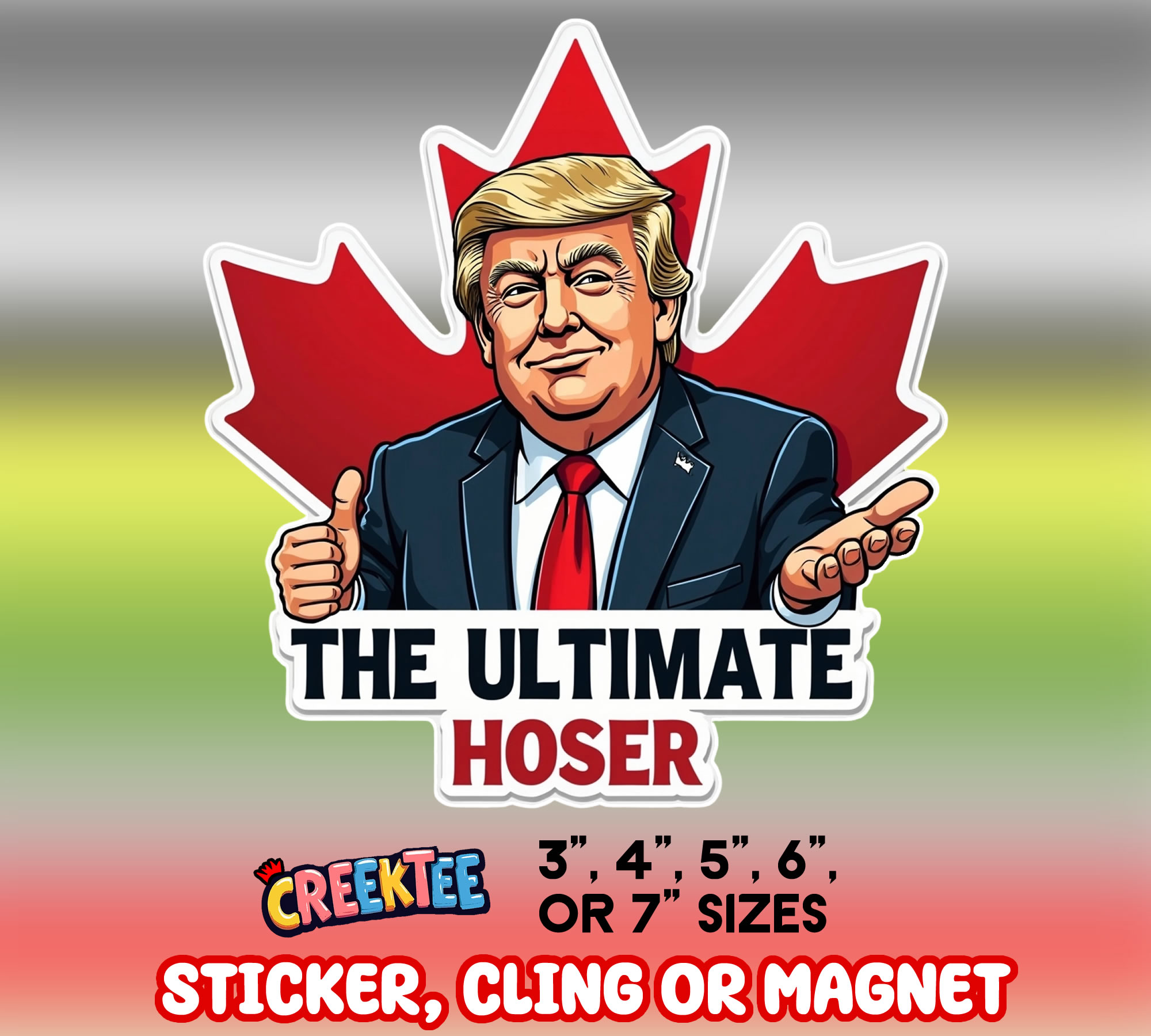 The Ultimate Hoser Die Cut Vinyl Sticker  Window Cling or Magnet with Laminate Coating in Various Sizes