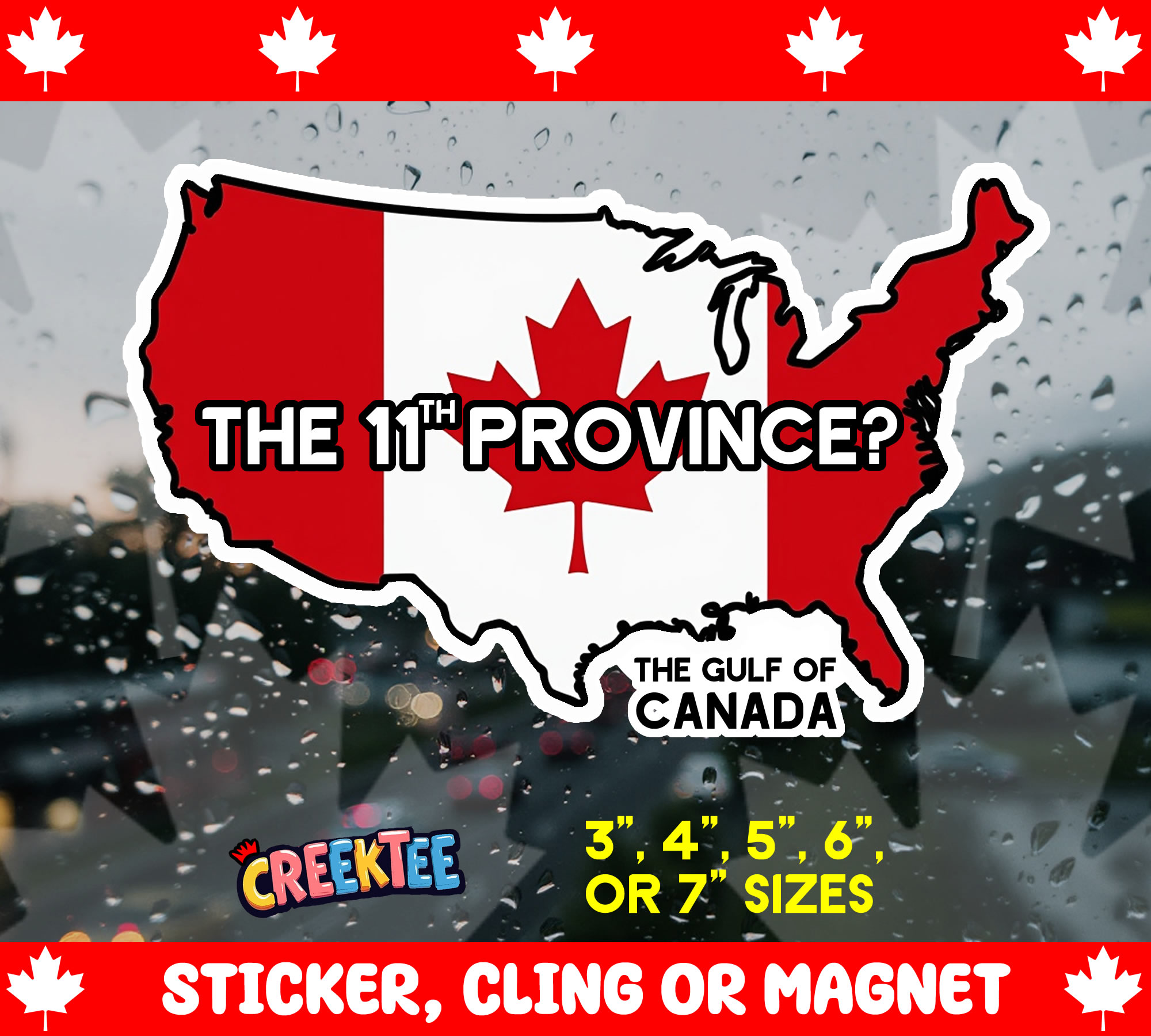 The 11th Province  Die Cut Vinyl Sticker  Window Cling or Magnet with Laminate Coating in Various Sizes