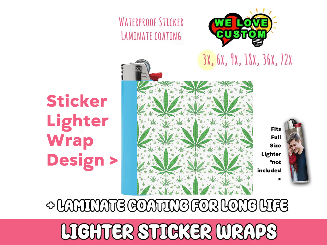 Lighter Wrap Sticker Design Lighter Wraps  Your Custom Photo or Text
