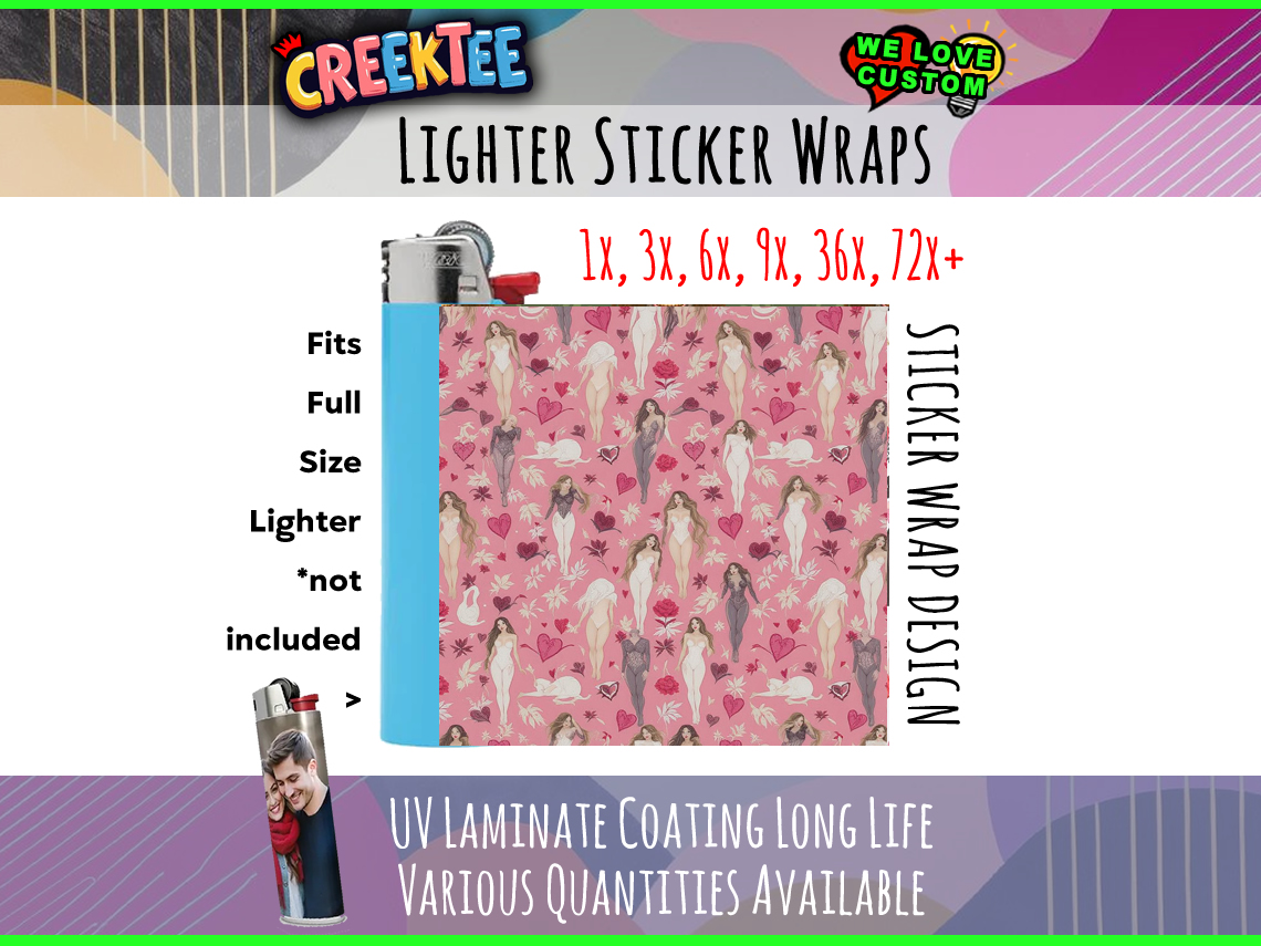 Lighter Wrap Sticker Design Lighter Wraps  Your Custom Photo or Text