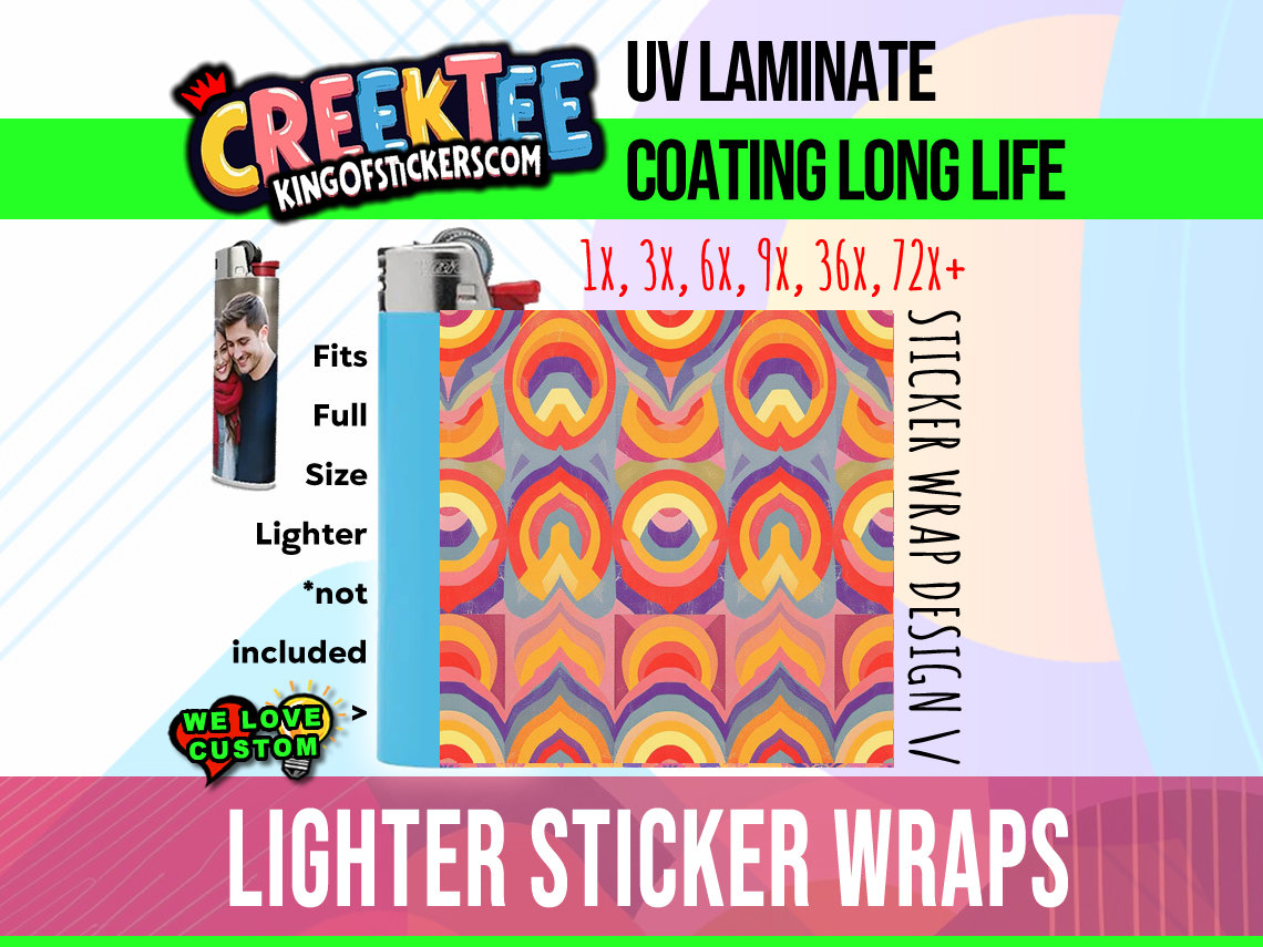 Lighter Wrap Sticker Design Lighter Wraps  Your Custom Photo or Text