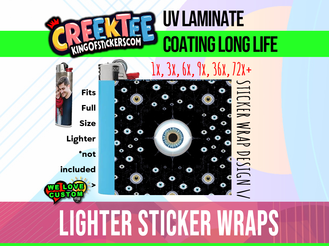 Lighter Wrap Sticker Design Lighter Wraps  Your Custom Photo or Text