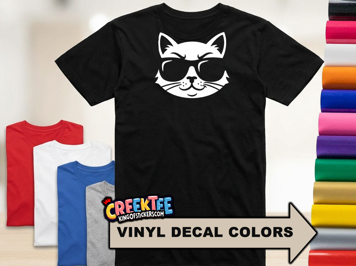 Cool Cat HTV Vinyl Tee 